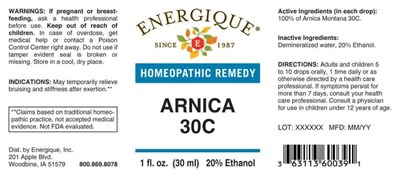 Enrg0643 Arnica 30c 7 13 22